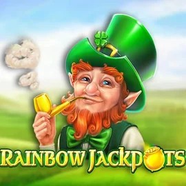 Rainbow Jackpots online game logo by Red Tiger Gaming on casinoluckystart.nl
