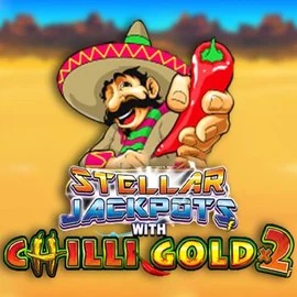 Stellar Jackpots with Chilli Gold x2 logo – Jackpots by Lightning Box Game at Lucky Start Casino